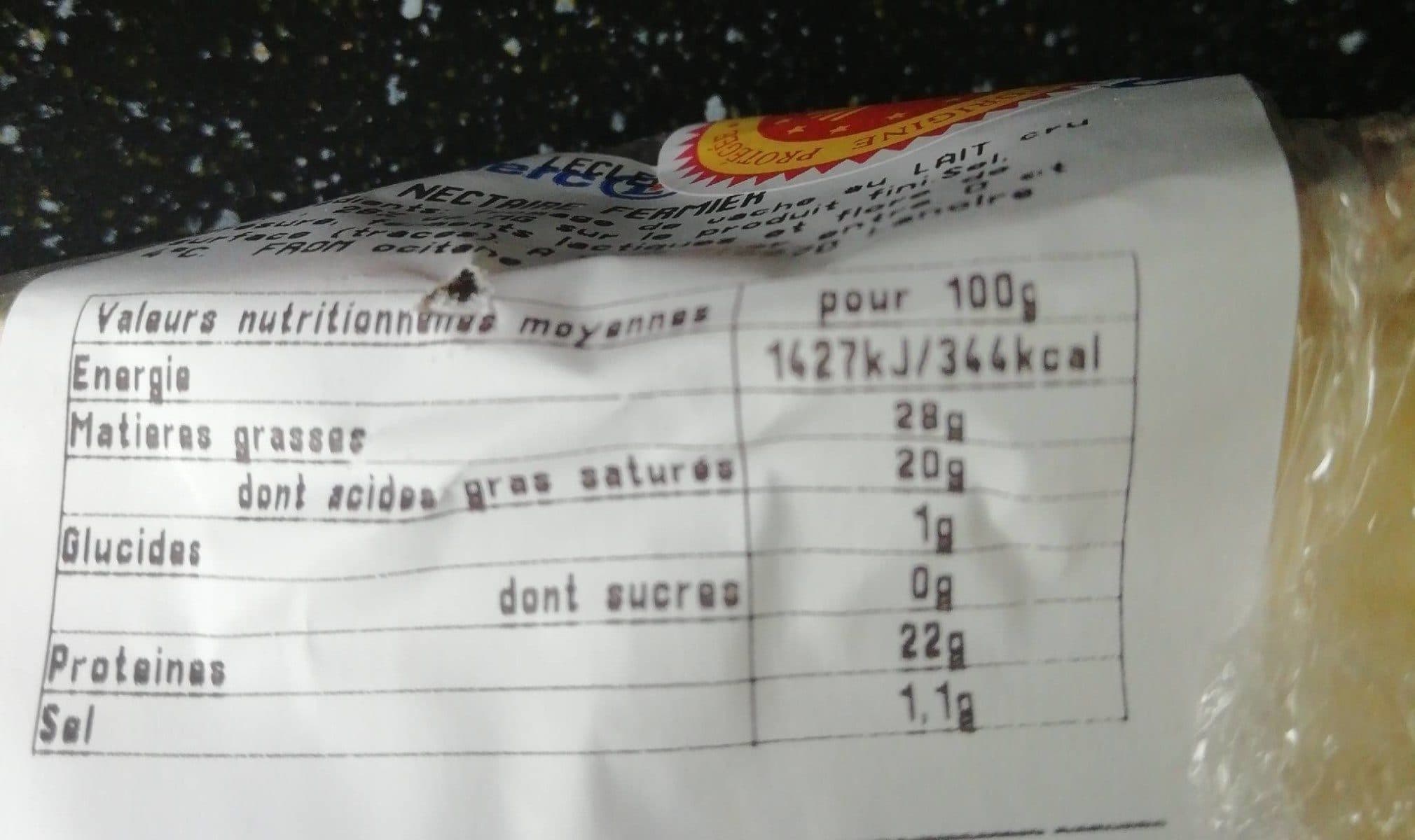 Open Food Facts Saint nectaire fermier packshot