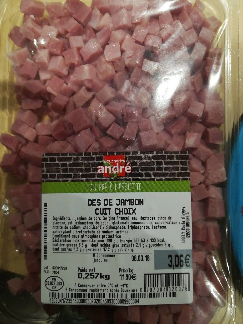 Boucherie André Des de jambon cuit packshot