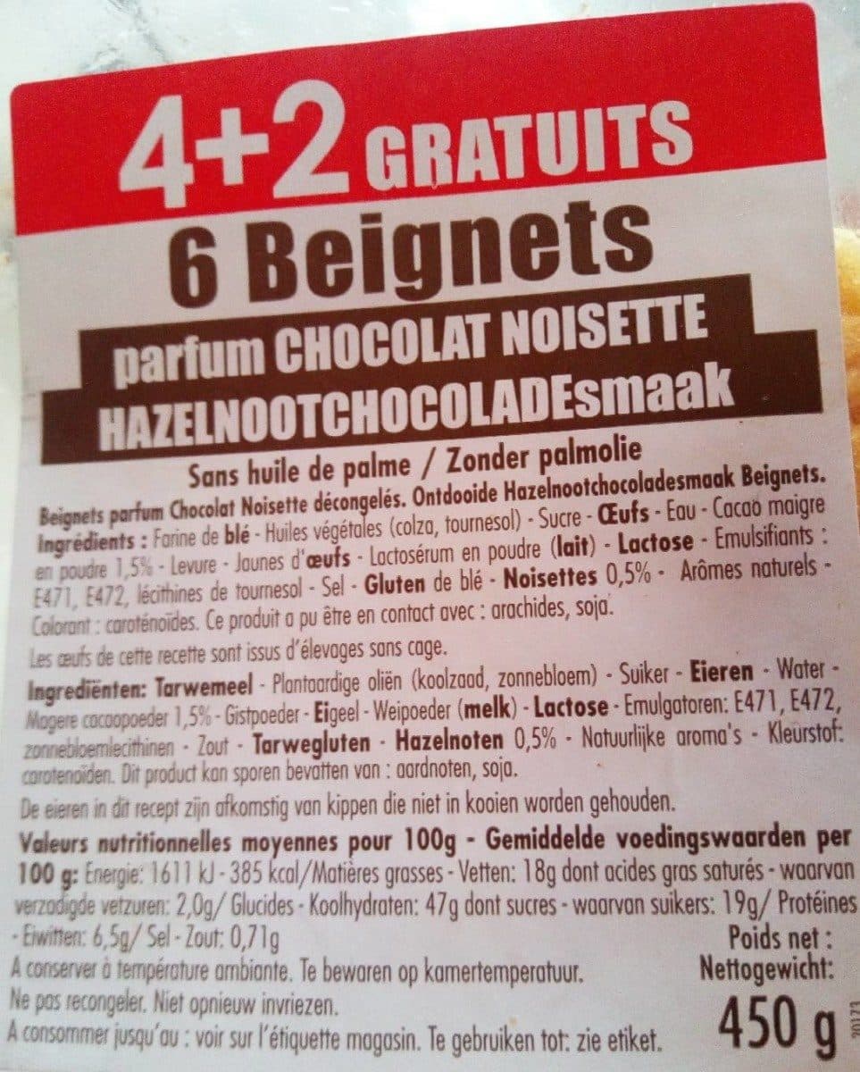 Open Food Facts Beignets Chocolat noisette packshot
