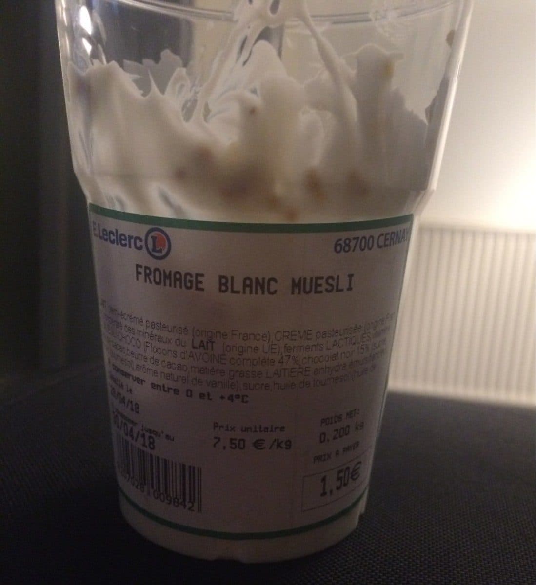 E.Leclerc Fromage blanc muesli packshot
