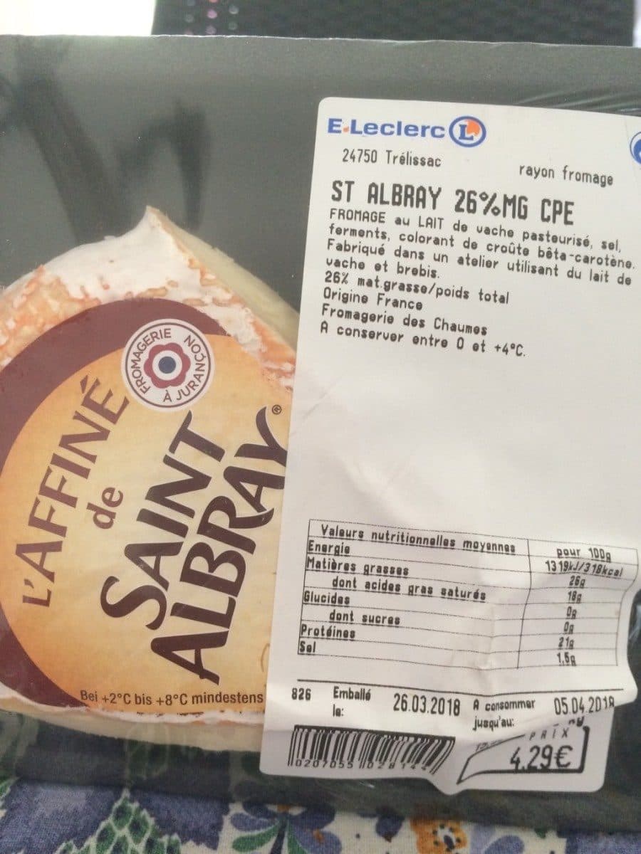 E.Leclerc L'Affiné de SAINT ALBRAY packshot