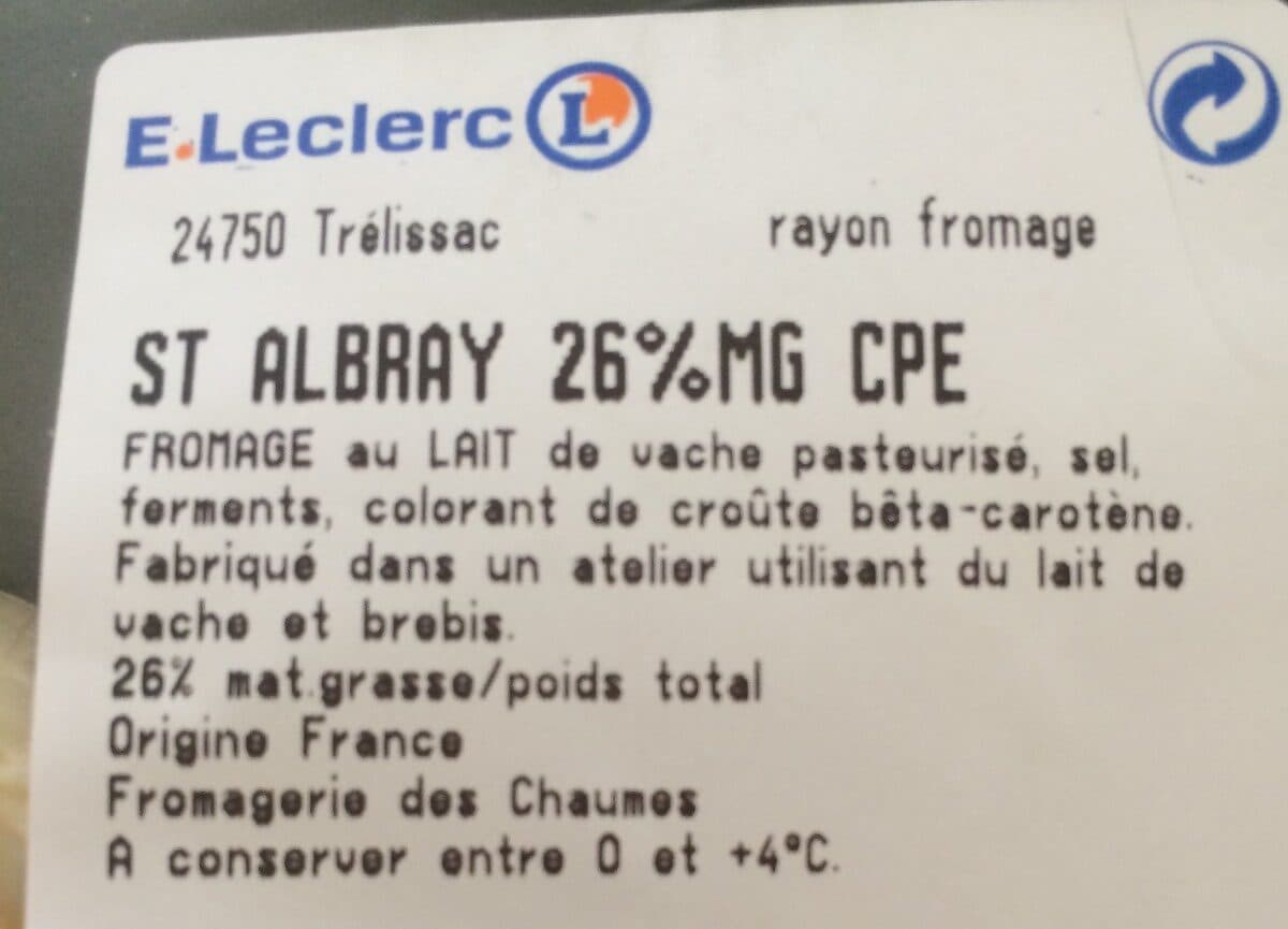 E.Leclerc L'Affiné de SAINT ALBRAY packshot