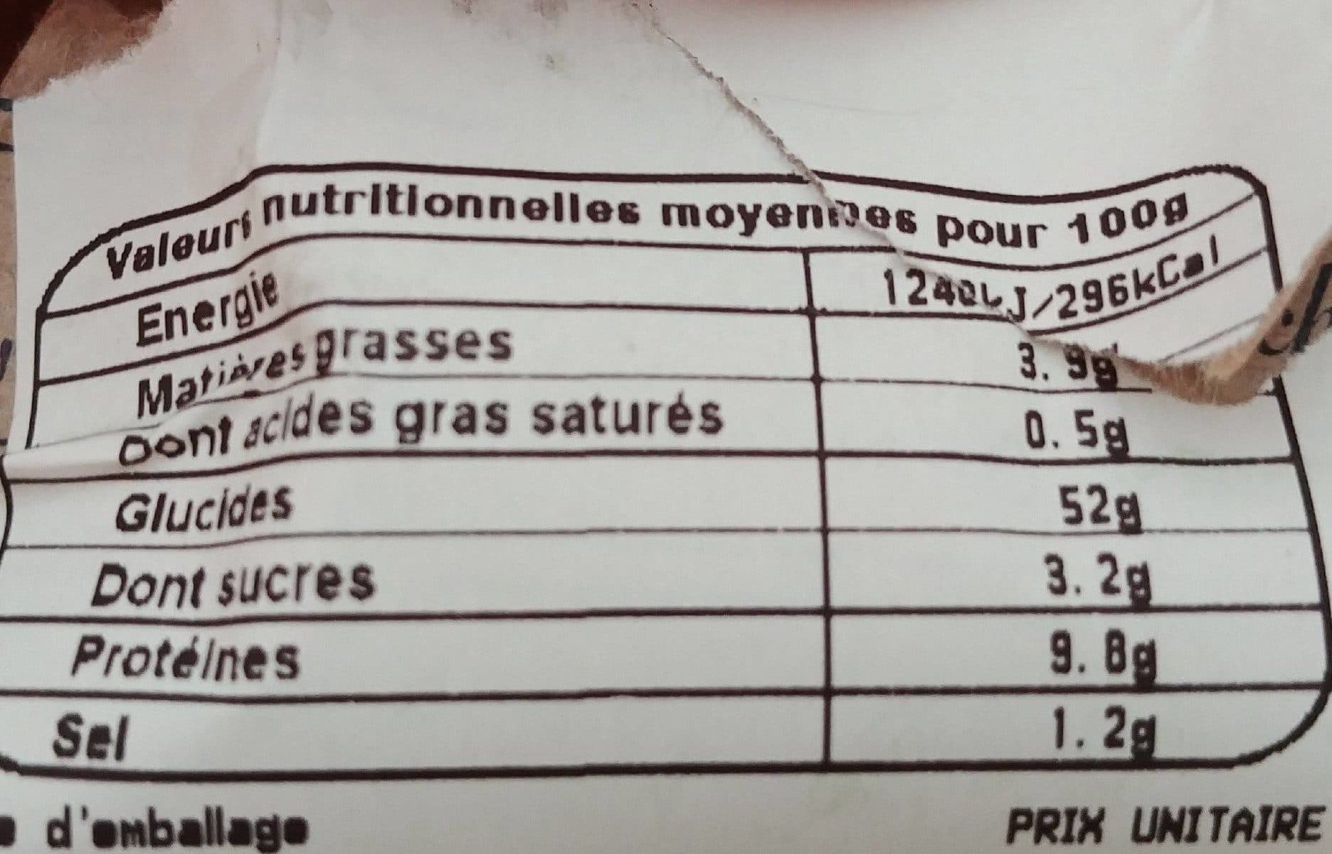 Open Food Facts Pavé aux céréales packshot