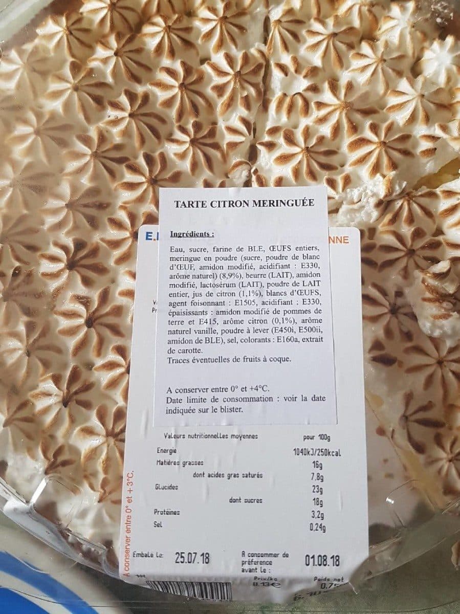 Open Food Facts Tarte au citron meringuée packshot