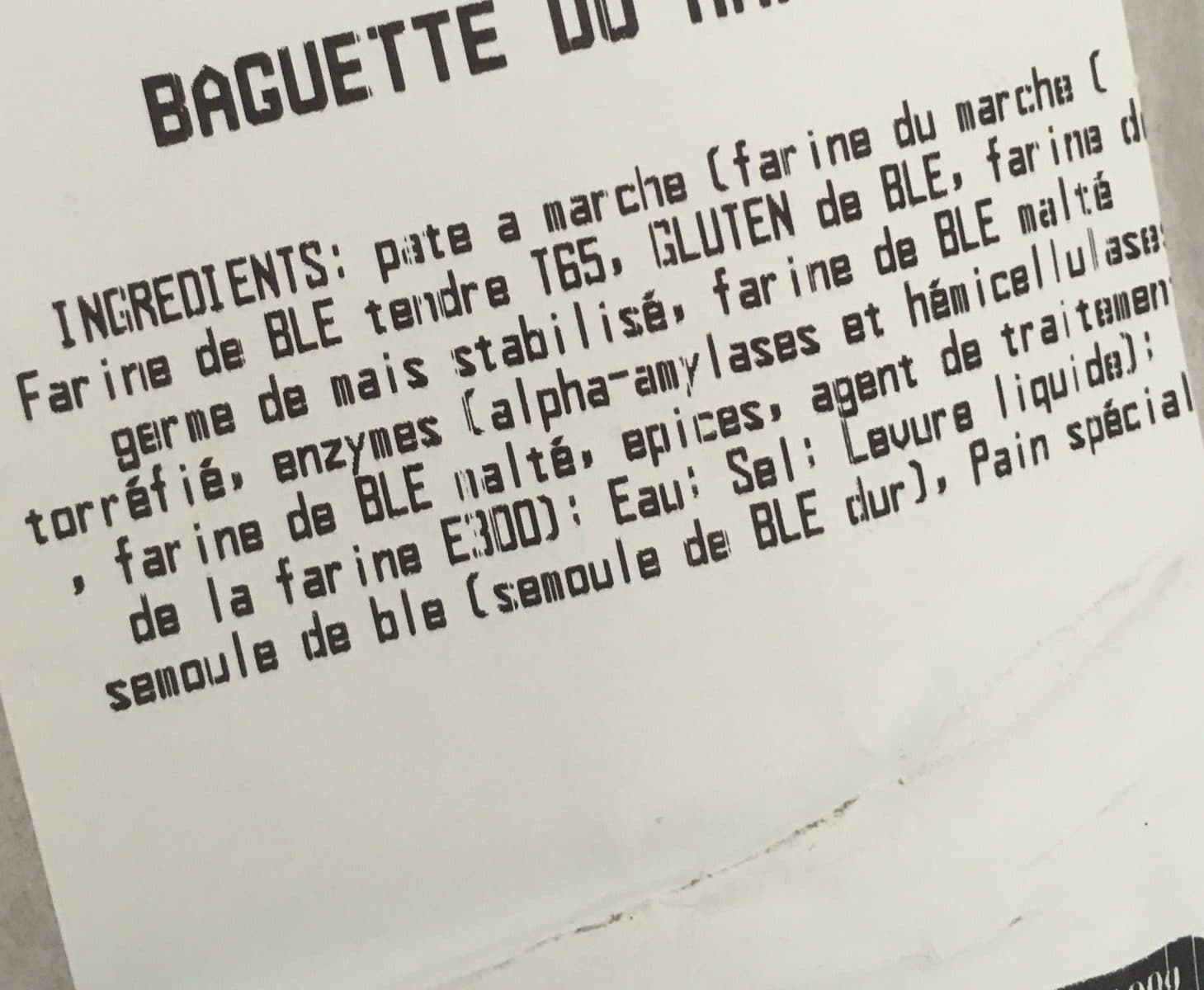 Open Food Facts Bagette du marche packshot