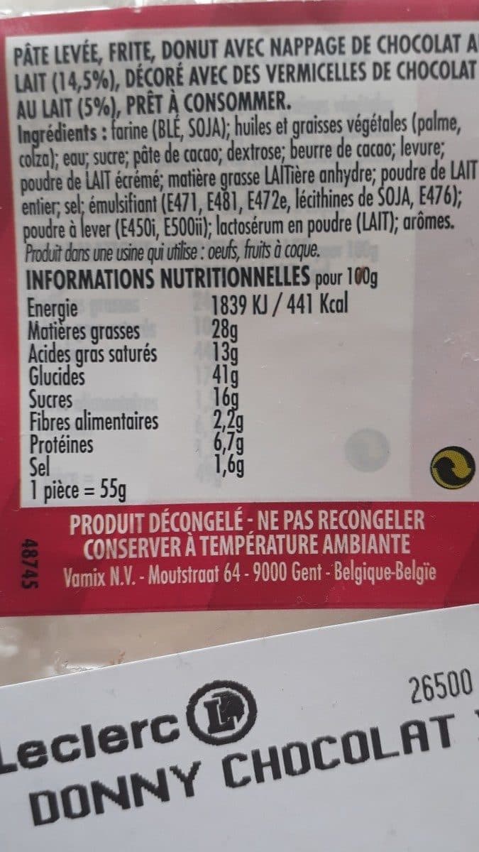 Open Food Facts Donny chocolat packshot