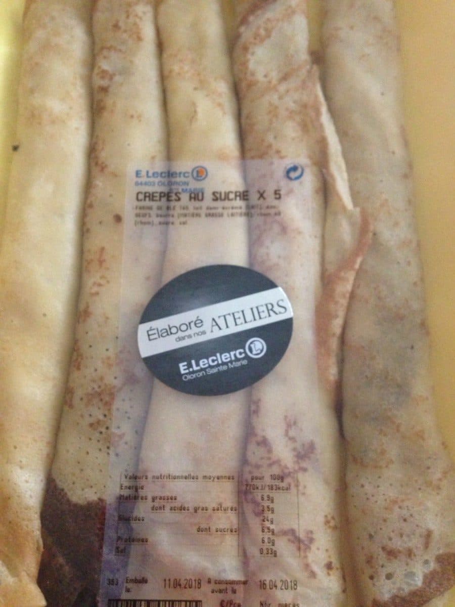 Open Food Facts Crêpes au sucre x5 packshot