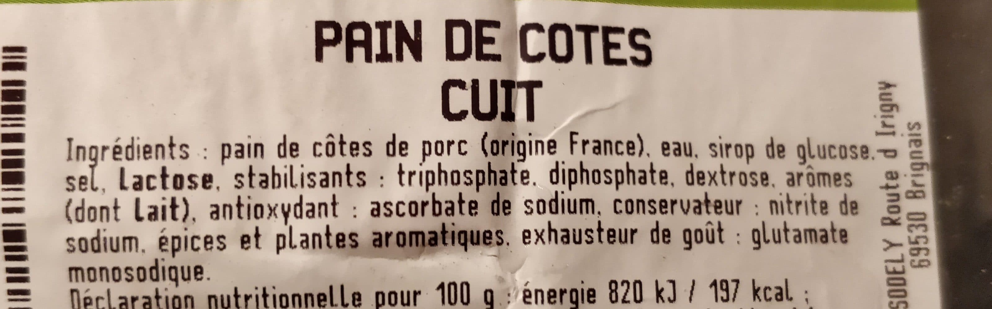 Boucheries André Pain de cotes cuit packshot