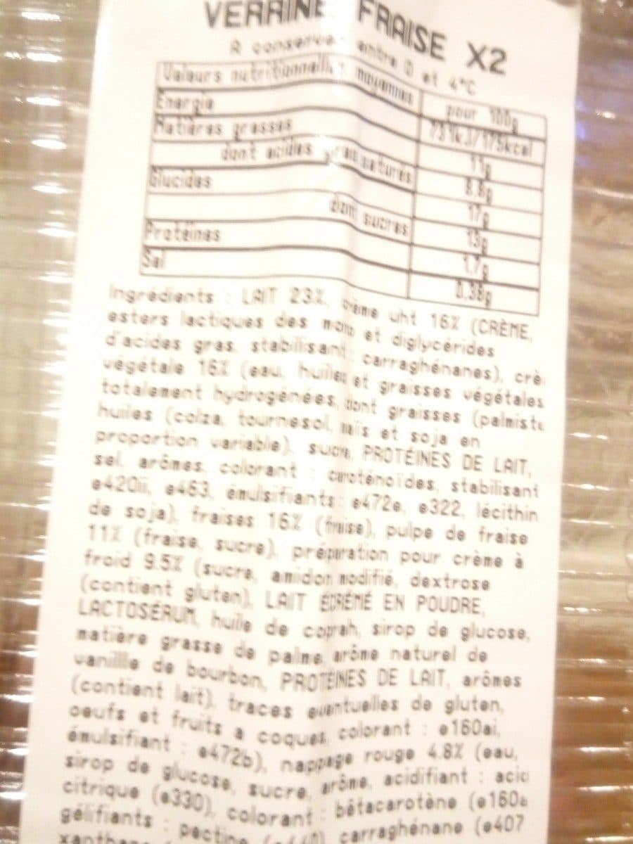 Open Food Facts Verrine fraise x 2 packshot