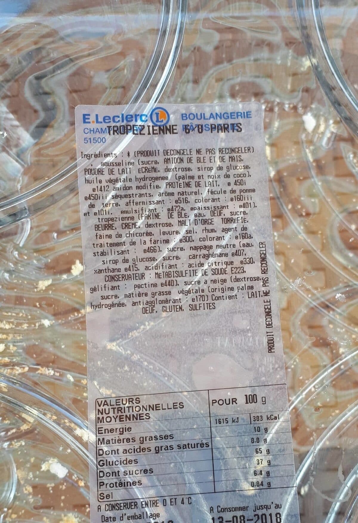 Open Food Facts Tropezienne 6/8 parts packshot