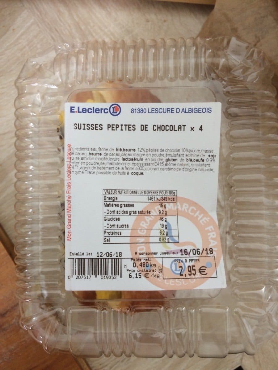 Open Food Facts Suisses pepites de chocolat x4 packshot