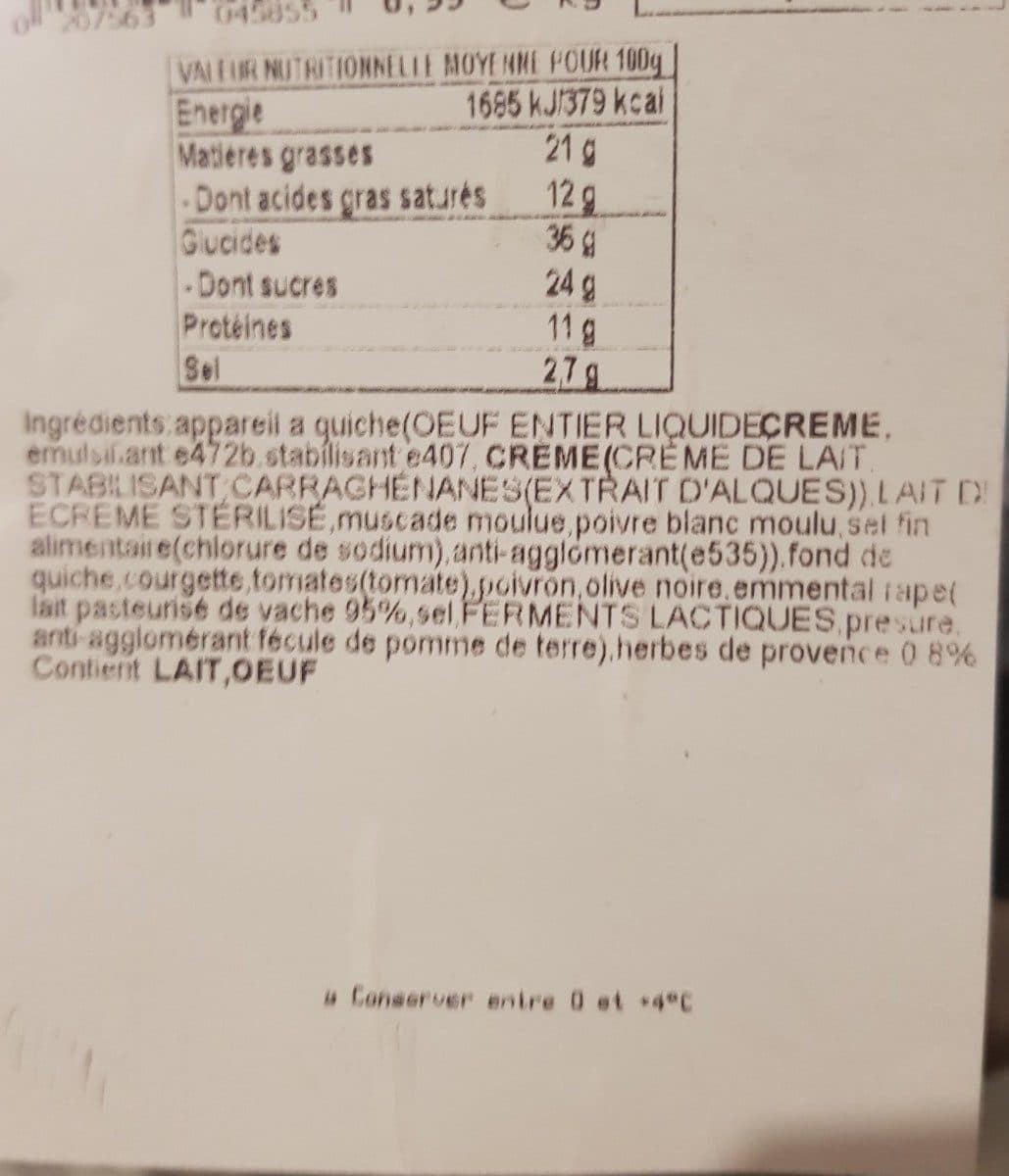 Open Food Facts Quiche provençale packshot