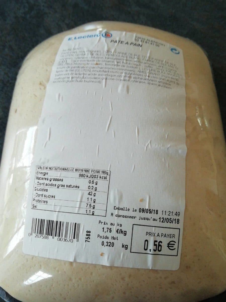 Leclerc Pâte à Pain packshot