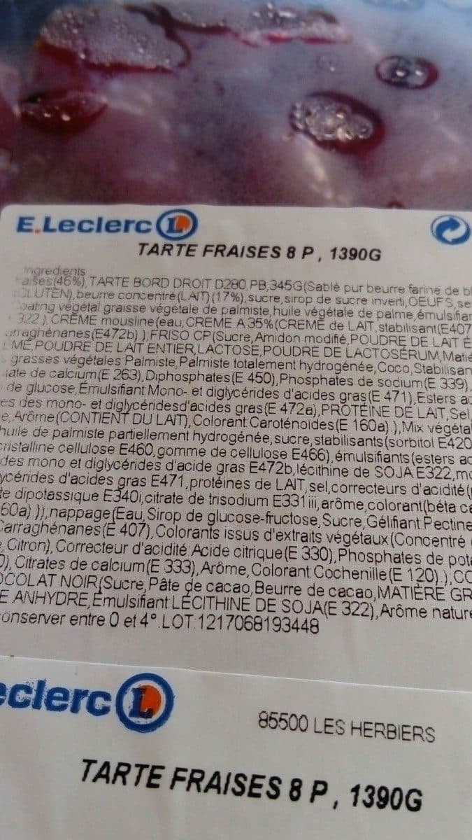 Open Food Facts Tarte aux fraises packshot