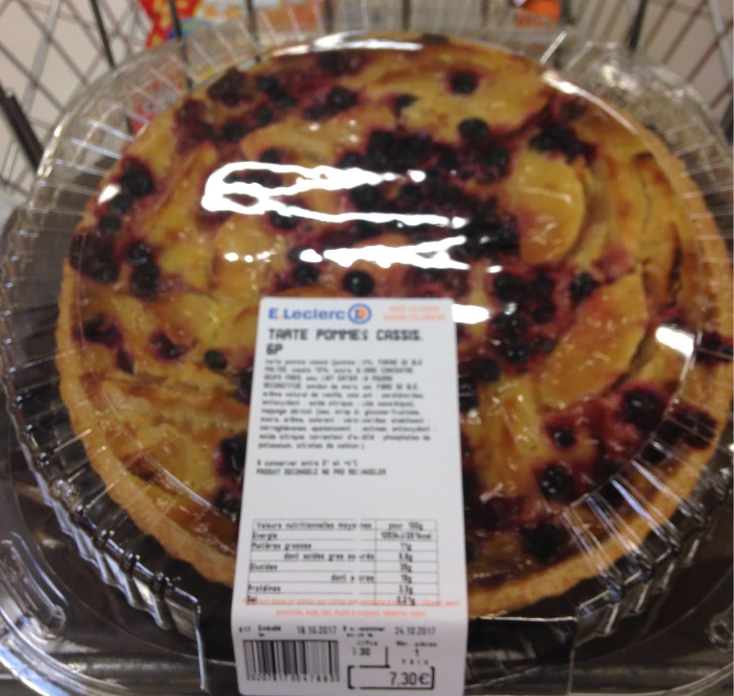 Leclerc Tarte pommes/cassis packshot