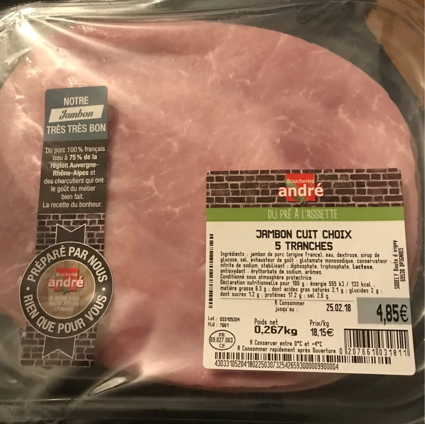 Boucherie André Jambon cuit choix packshot