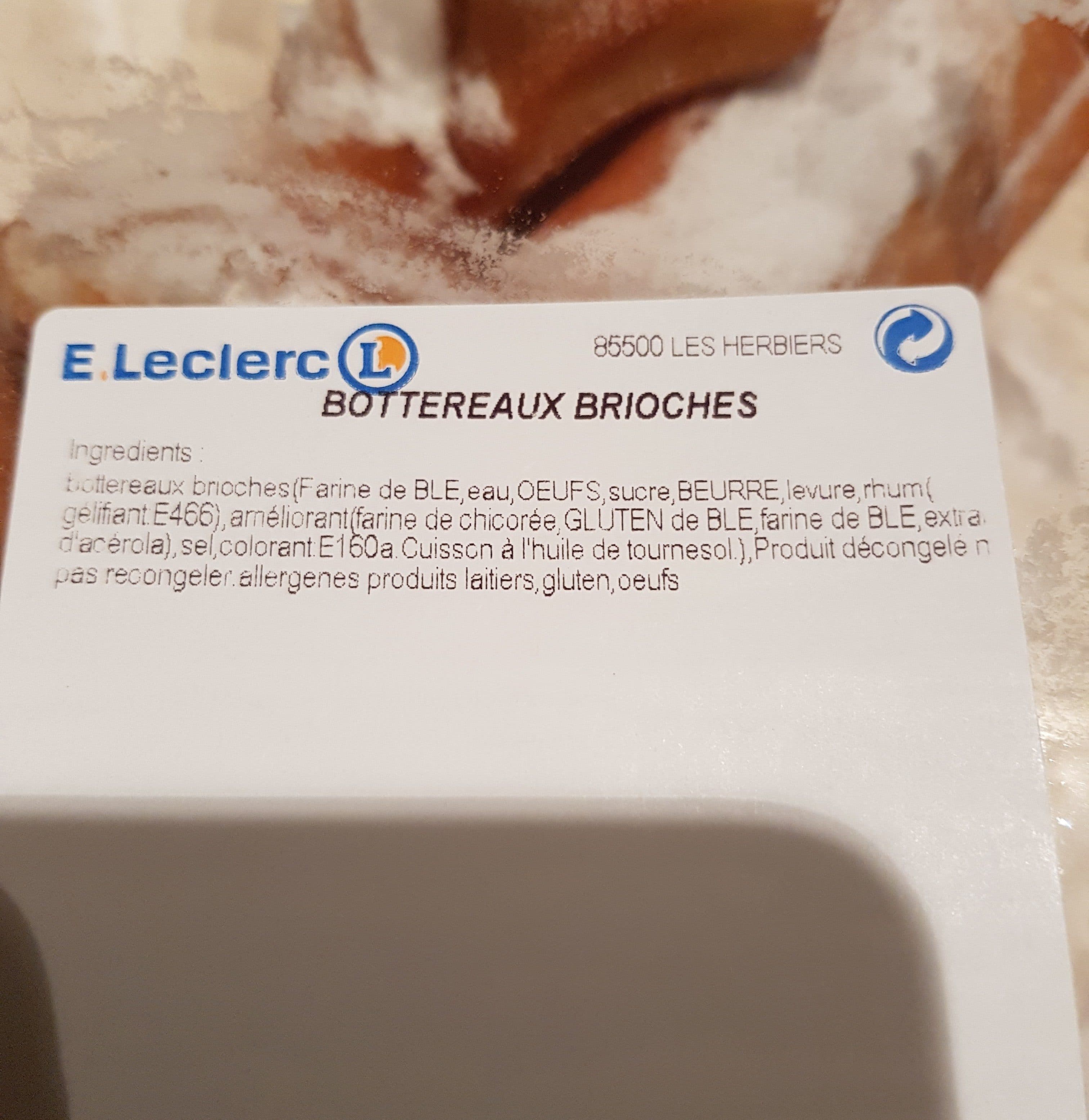 Boulangerie E. Leclerc Bottereaux briochés packshot