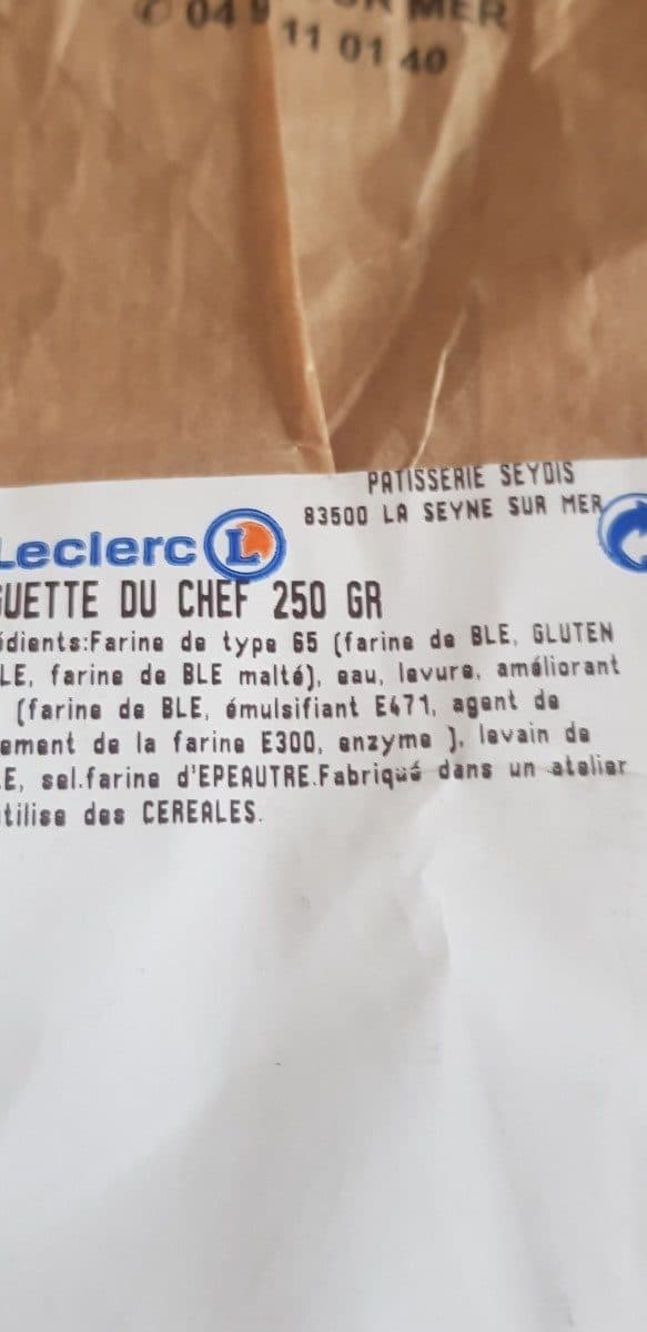 Open Food Facts Baguette du chef packshot