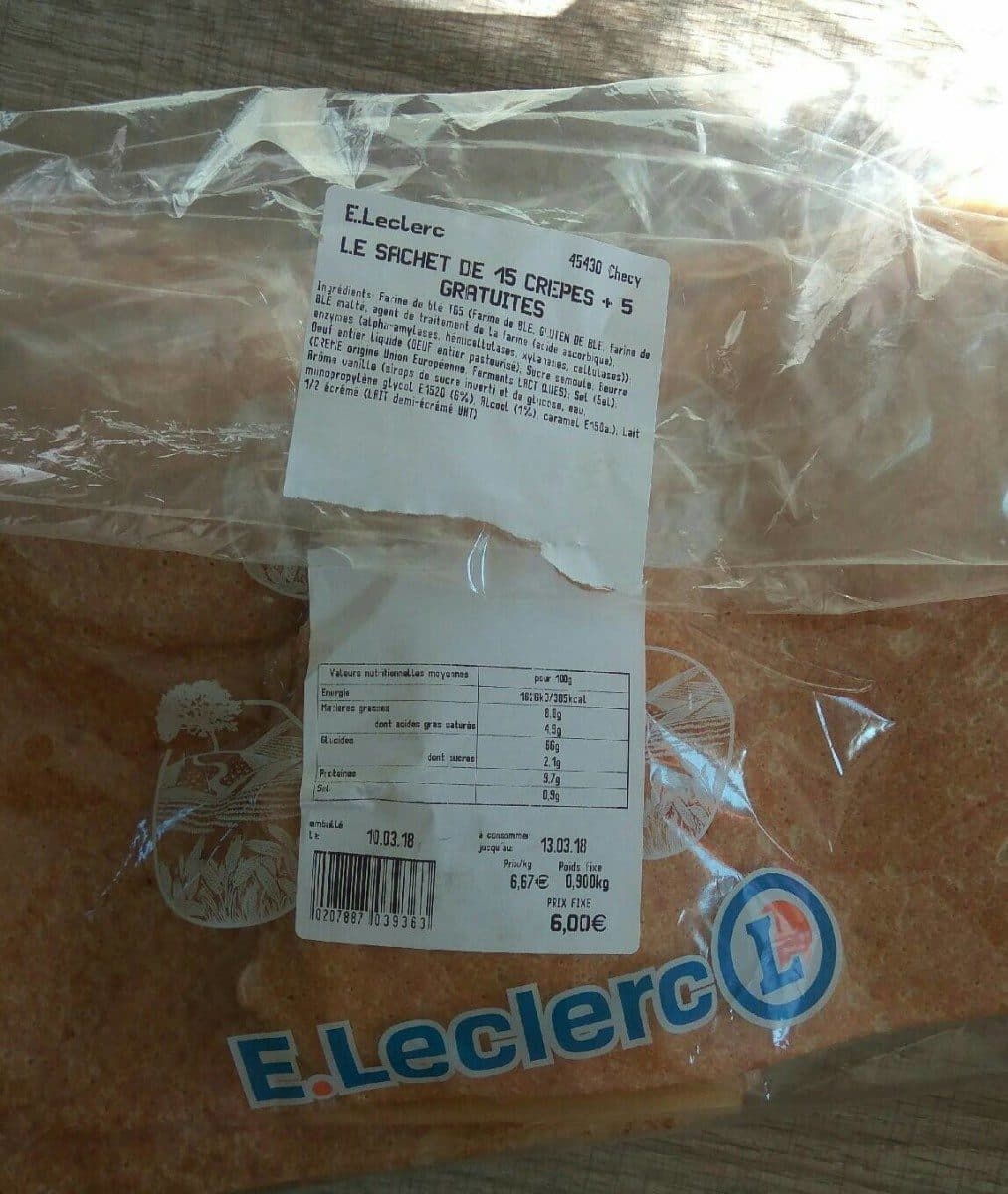 Open Food Facts Crêpes (15+5) packshot