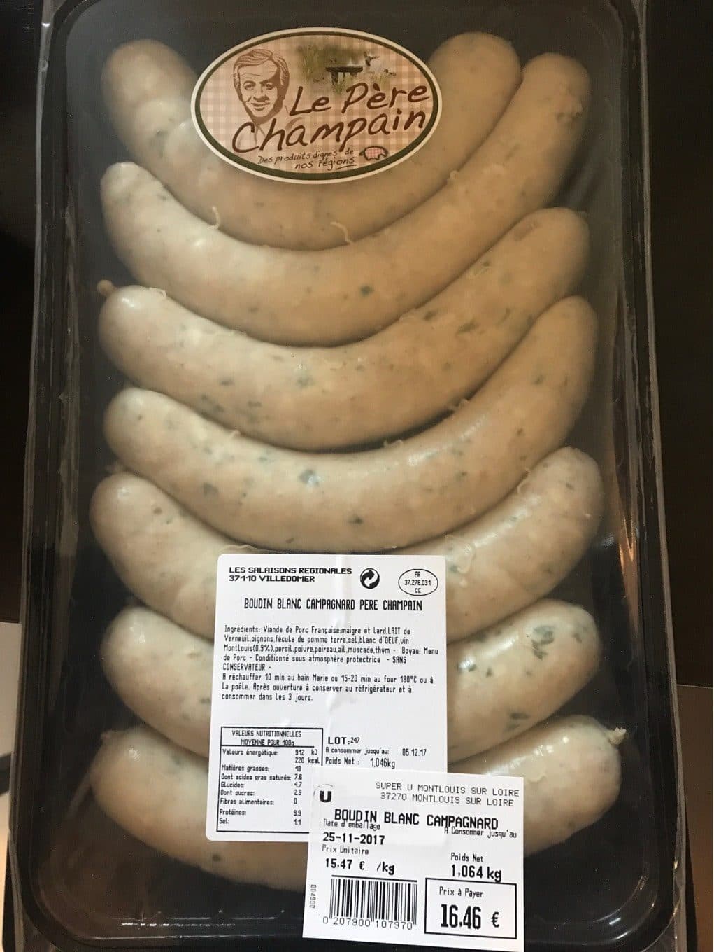 Le Père Champain Boudin blanc campagnard packshot