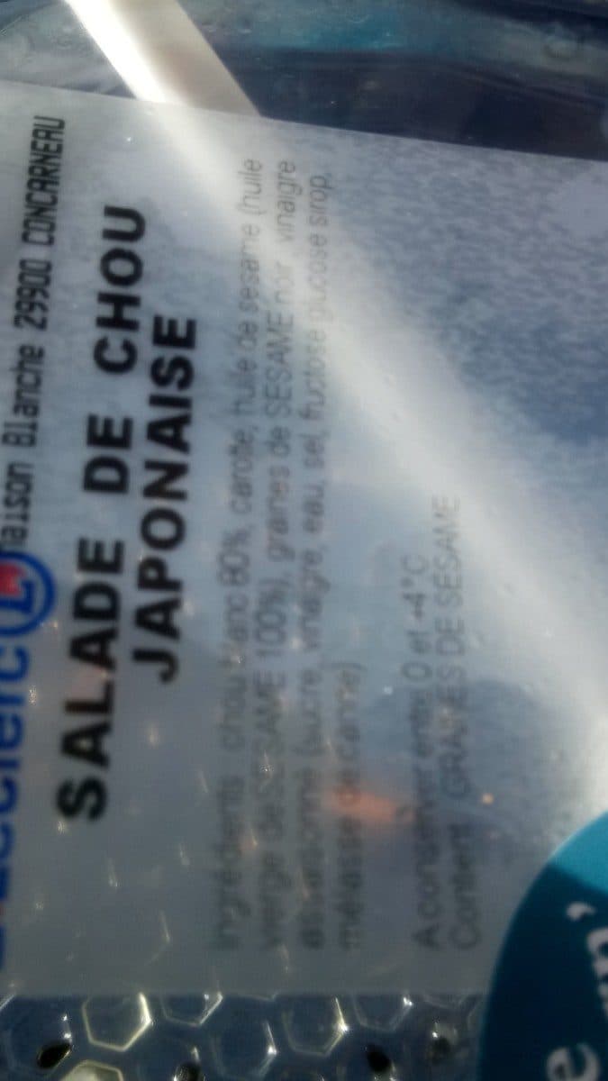 Open Food Facts Salade de chou japonaise packshot