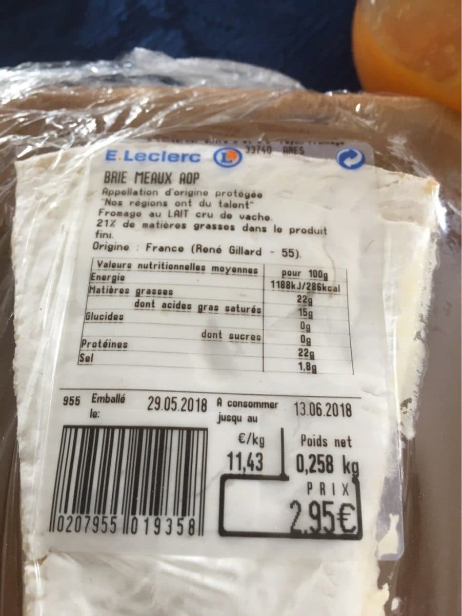 Open Food Facts Brie de meaux Aop packshot