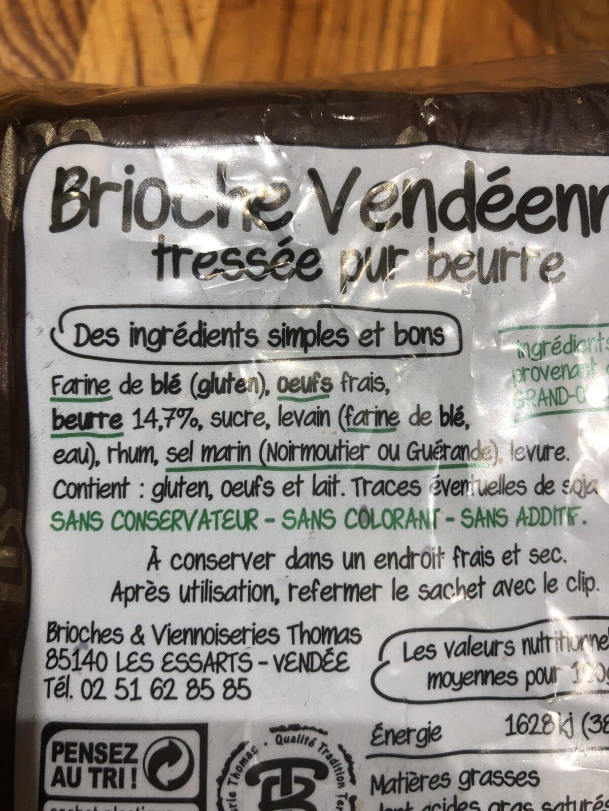 Open Food Facts Brioche vendeenne packshot