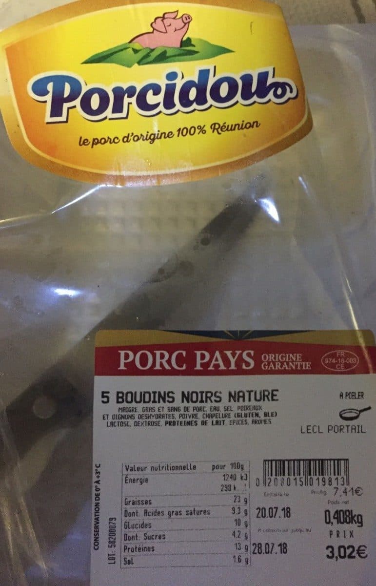 Porcidou Boudins noirs nature packshot