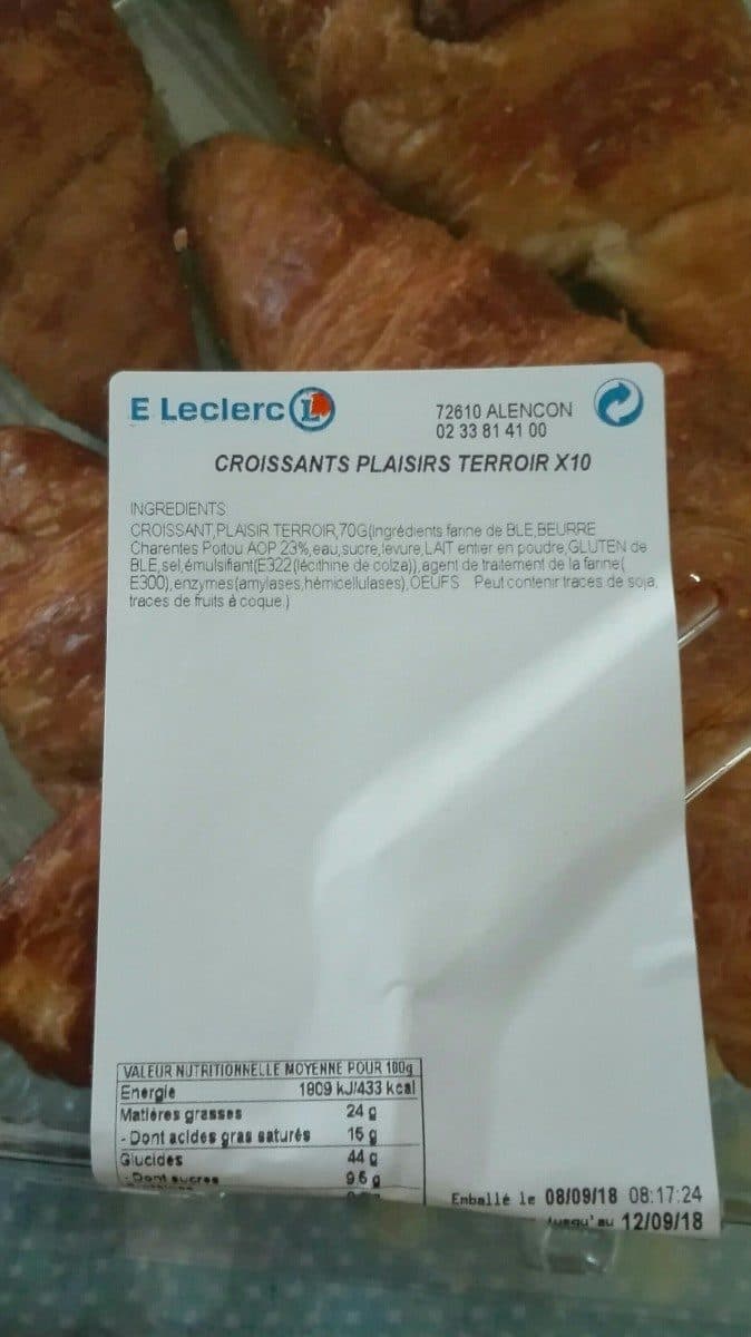 Open Food Facts Croissants plaisirs terroir packshot