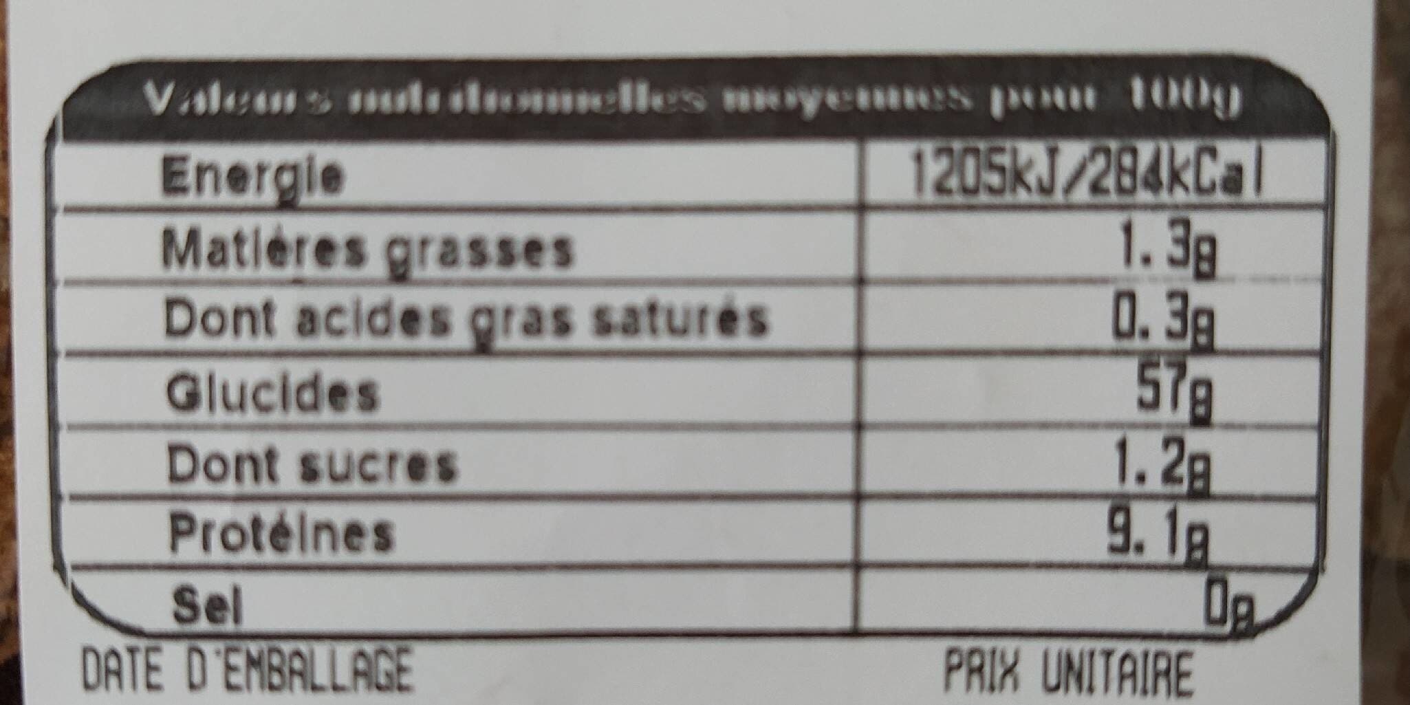 Open Food Facts Pain campagne packshot