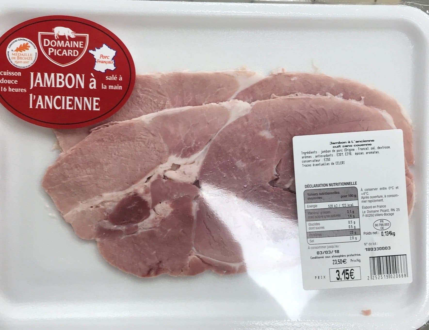 Domaine picard Jambon a l’ancienne packshot