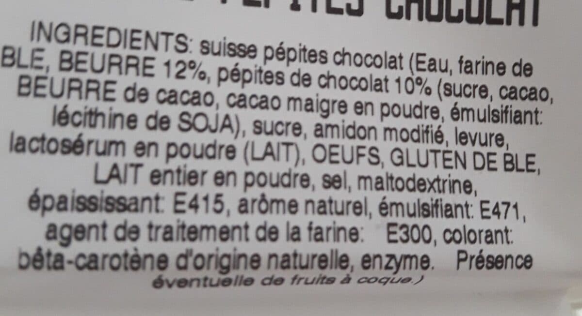 Open Food Facts Lingots pépites chocolat packshot