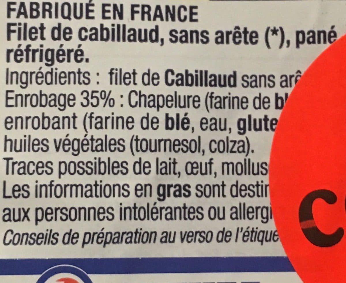 Cité marine Filets de cabillaud panés packshot