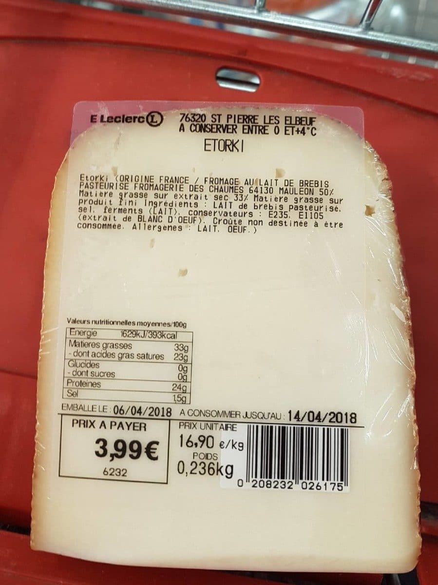 Open Food Facts ETORKI packshot