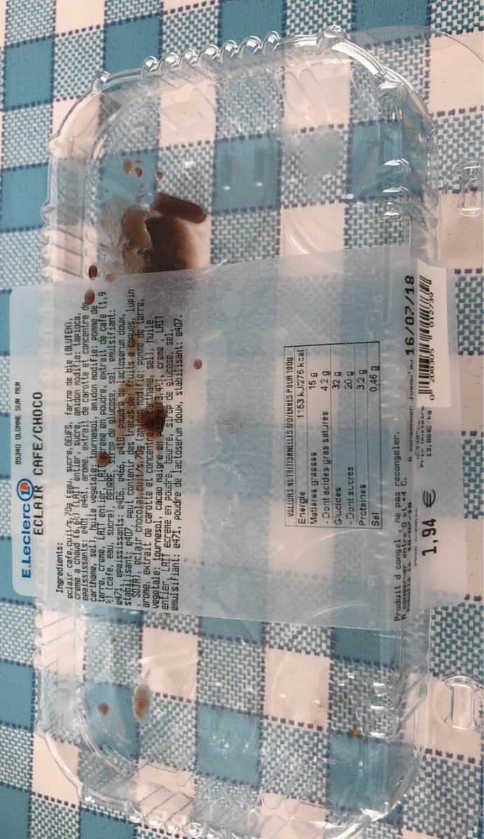 Open Food Facts Eclair cafe/choco packshot