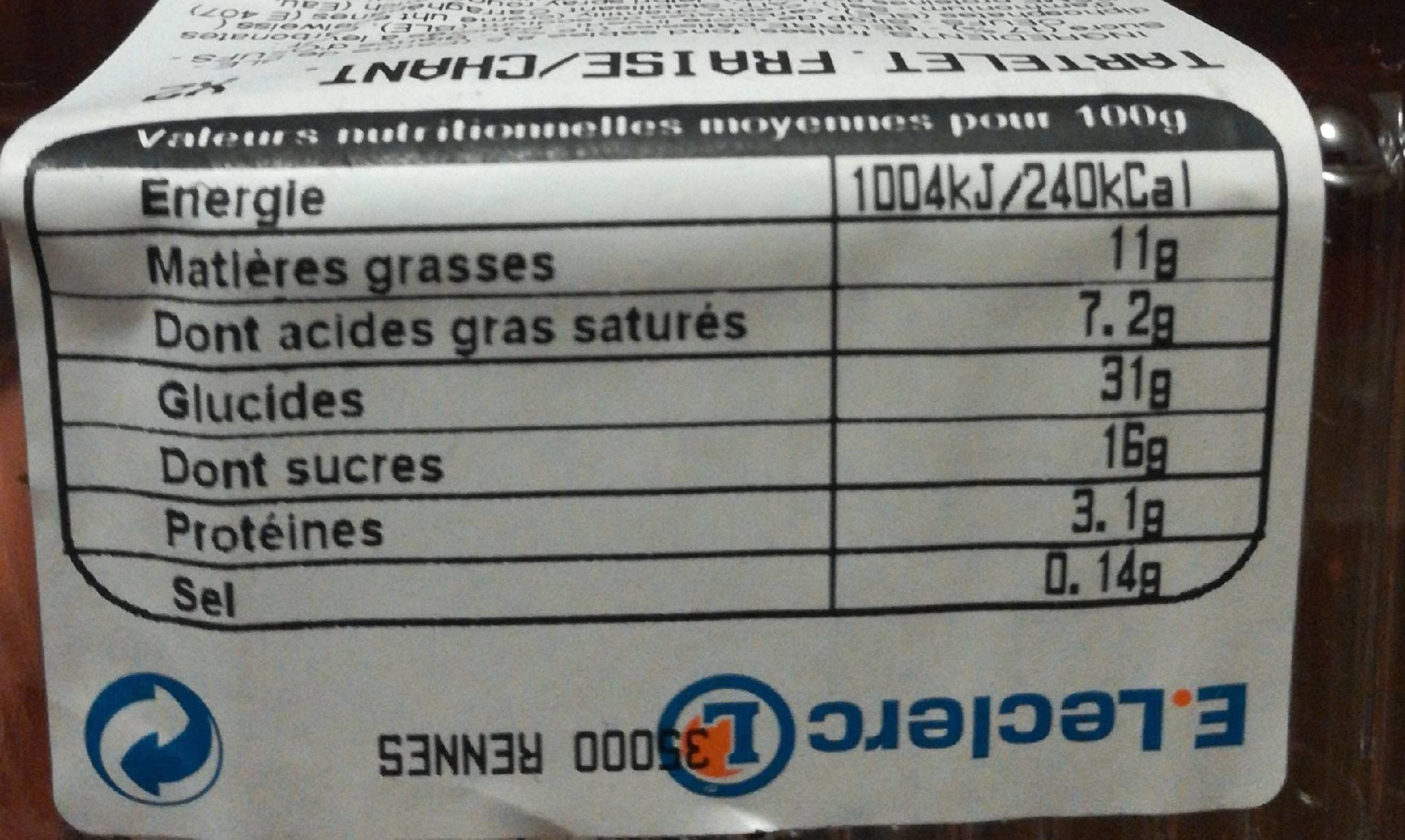 Leclerc Pâtisserie Tartelettes aux fraises chantilly packshot