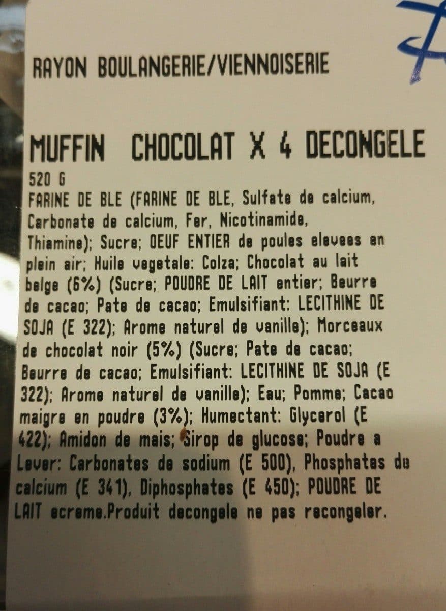Open Food Facts Muffin chocolat packshot