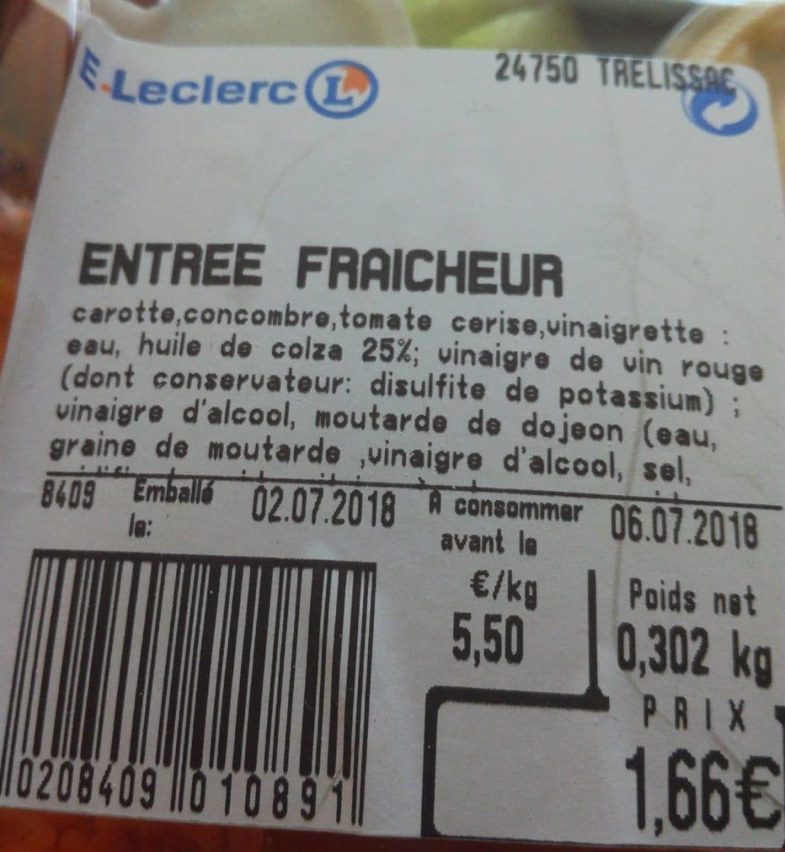 E.Leclerc Entree fraicheur packshot