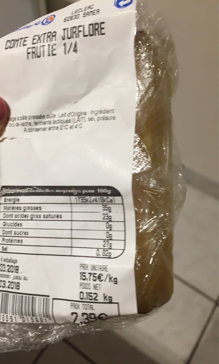 Open Food Facts Comte packshot