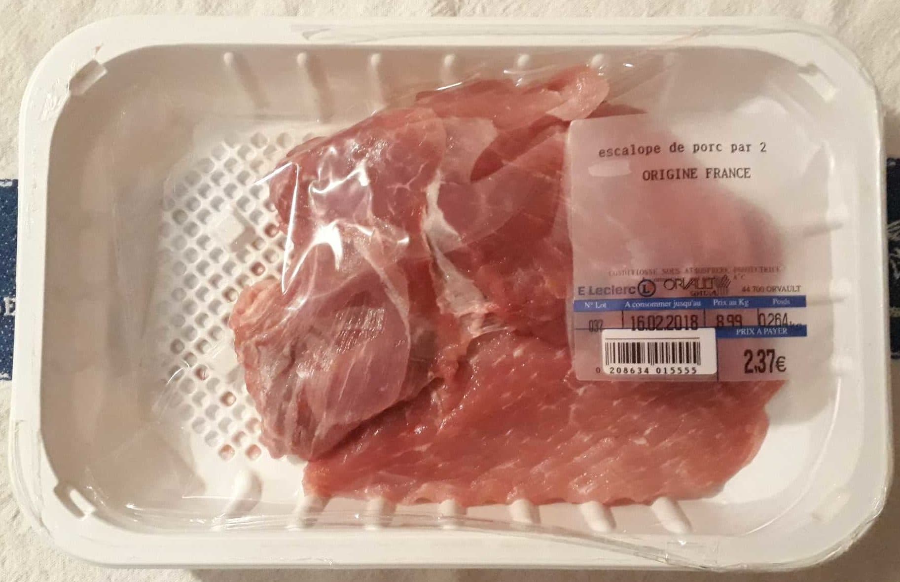 Leclerc Escalope de porc par 2 packshot