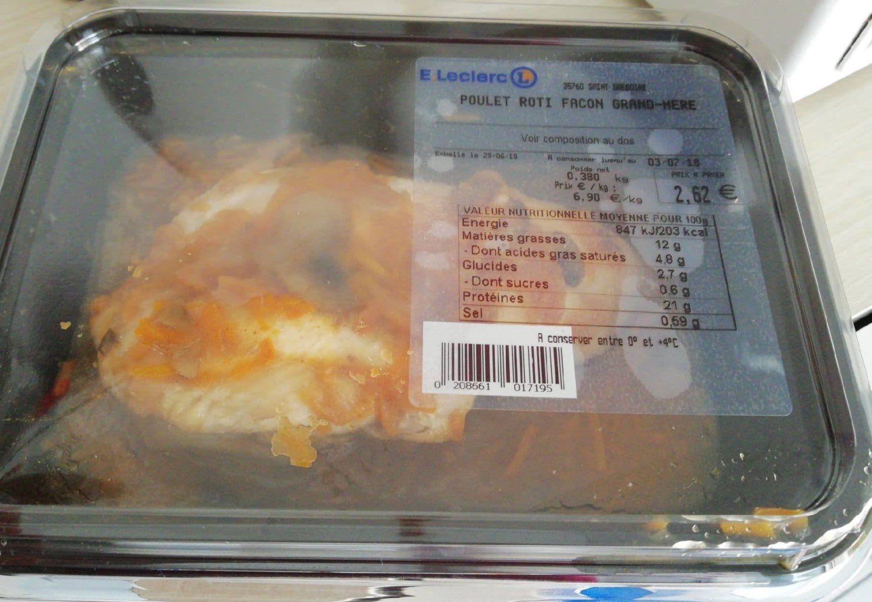 Open Food Facts Poulet rôti façon grand mere packshot