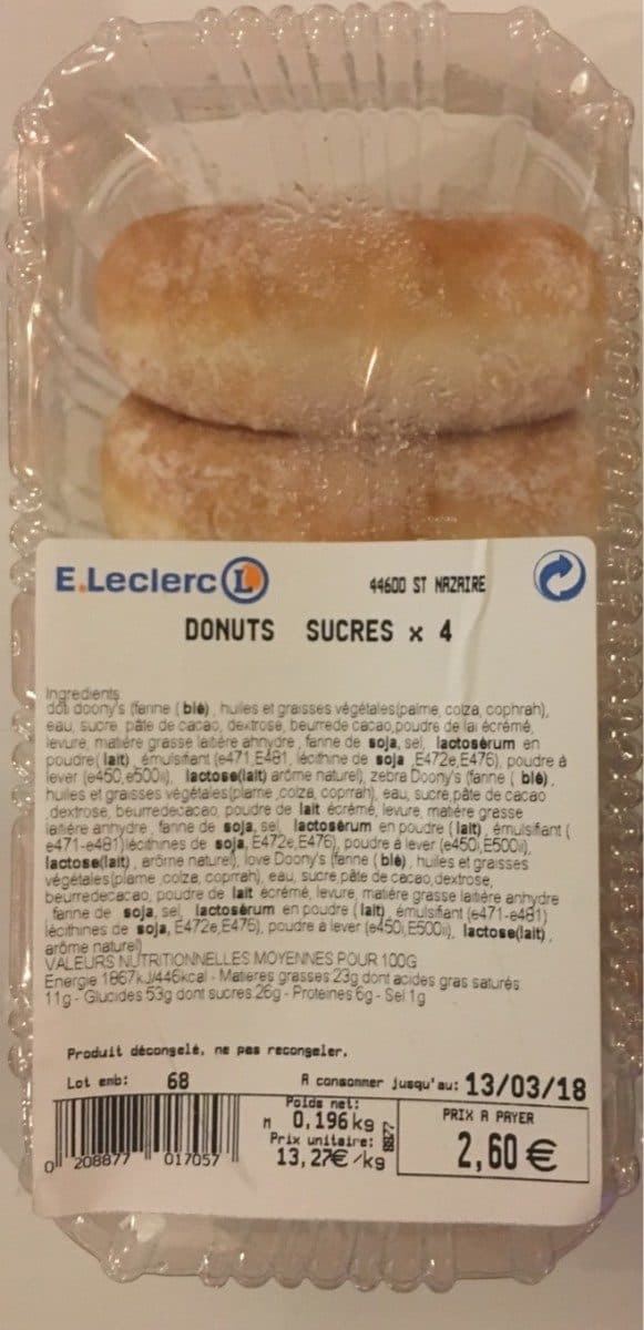 Open Food Facts Donuts natures sucrés packshot
