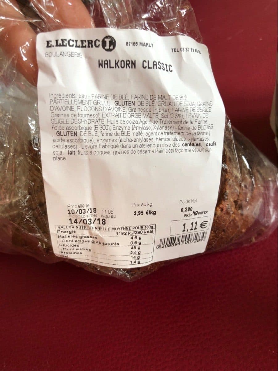 Open Food Facts Pain Walkorn Classic packshot