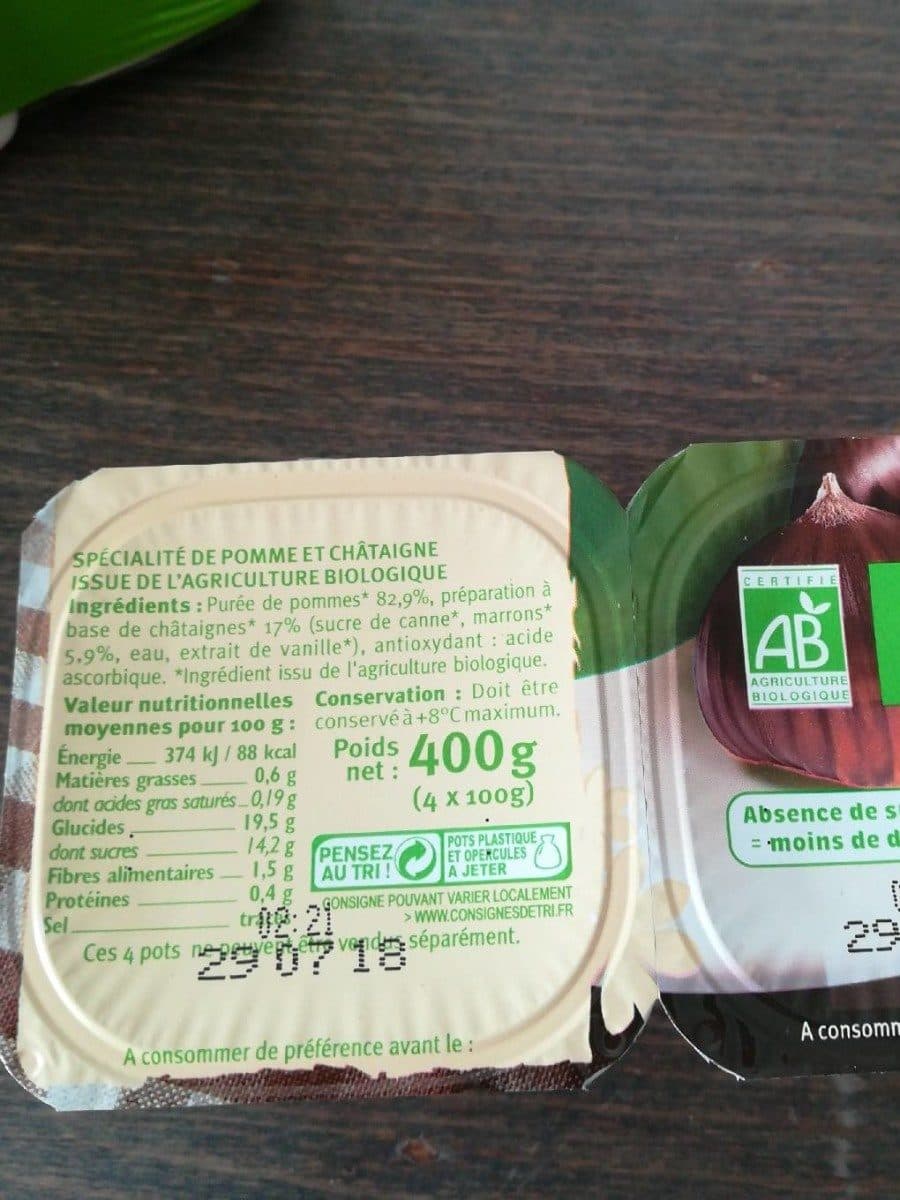 Open Food Facts Compote pommes châtaigne packshot