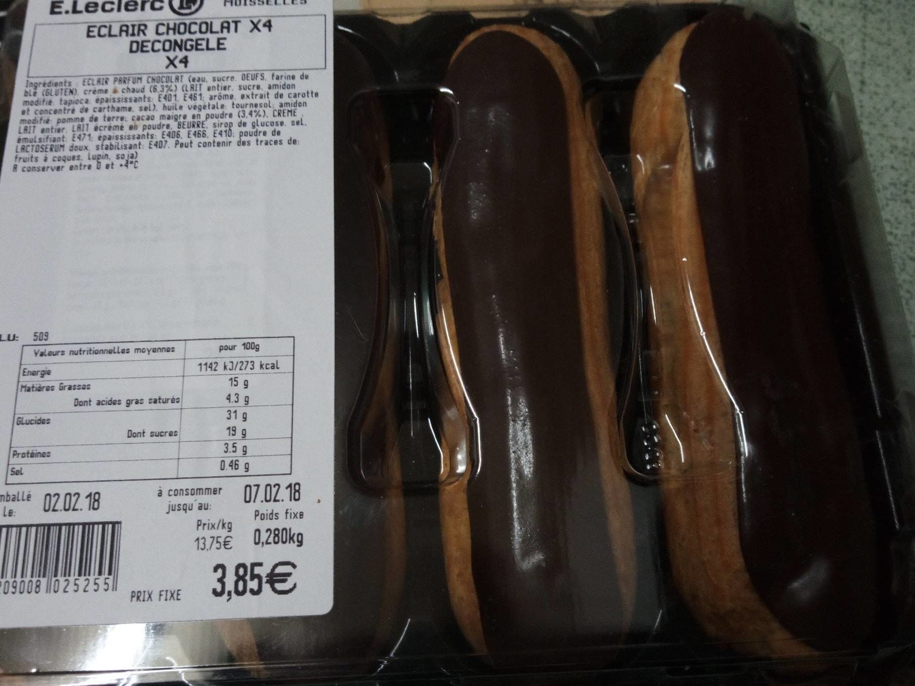 E.Leclerc Éclair au chocolat packshot