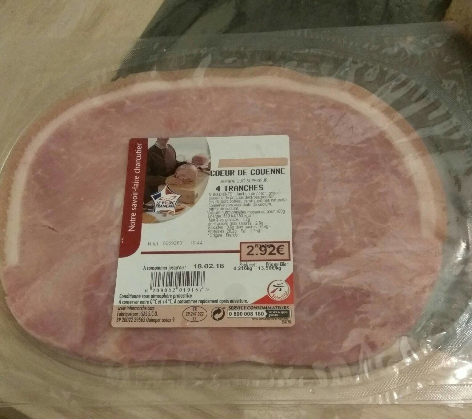 Le Porc Français Jambon cœur de couenne packshot