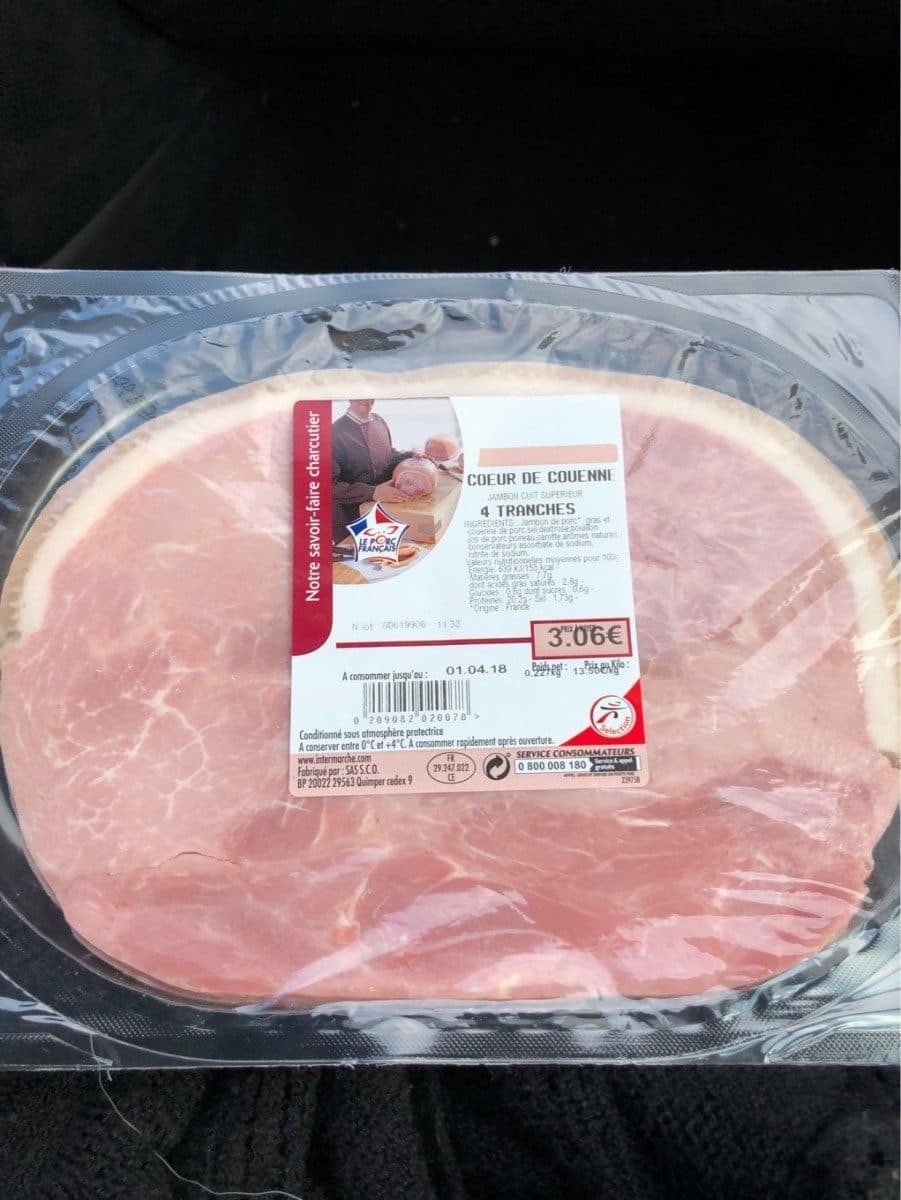 Open Food Facts Jambon coeur de couenne packshot