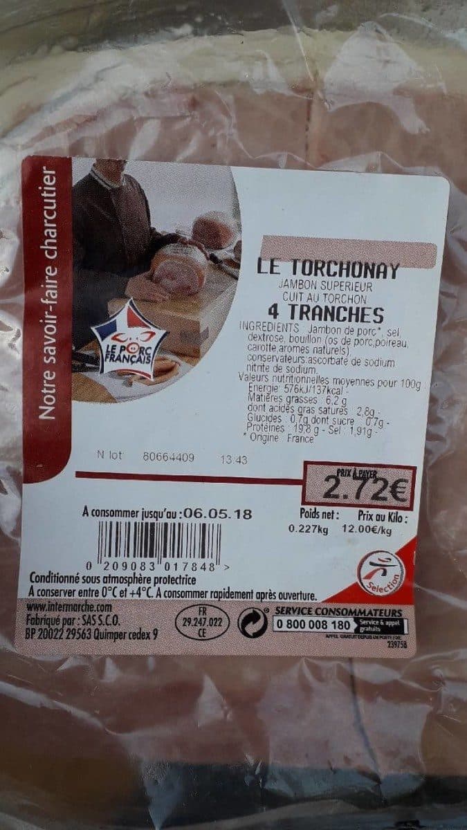 Open Food Facts Jambon Le torchonay packshot
