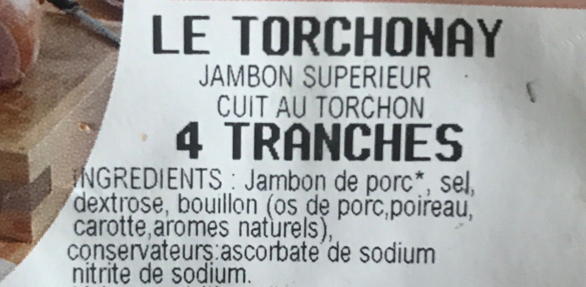 Open Food Facts Jambon superieur cuit au torchon packshot