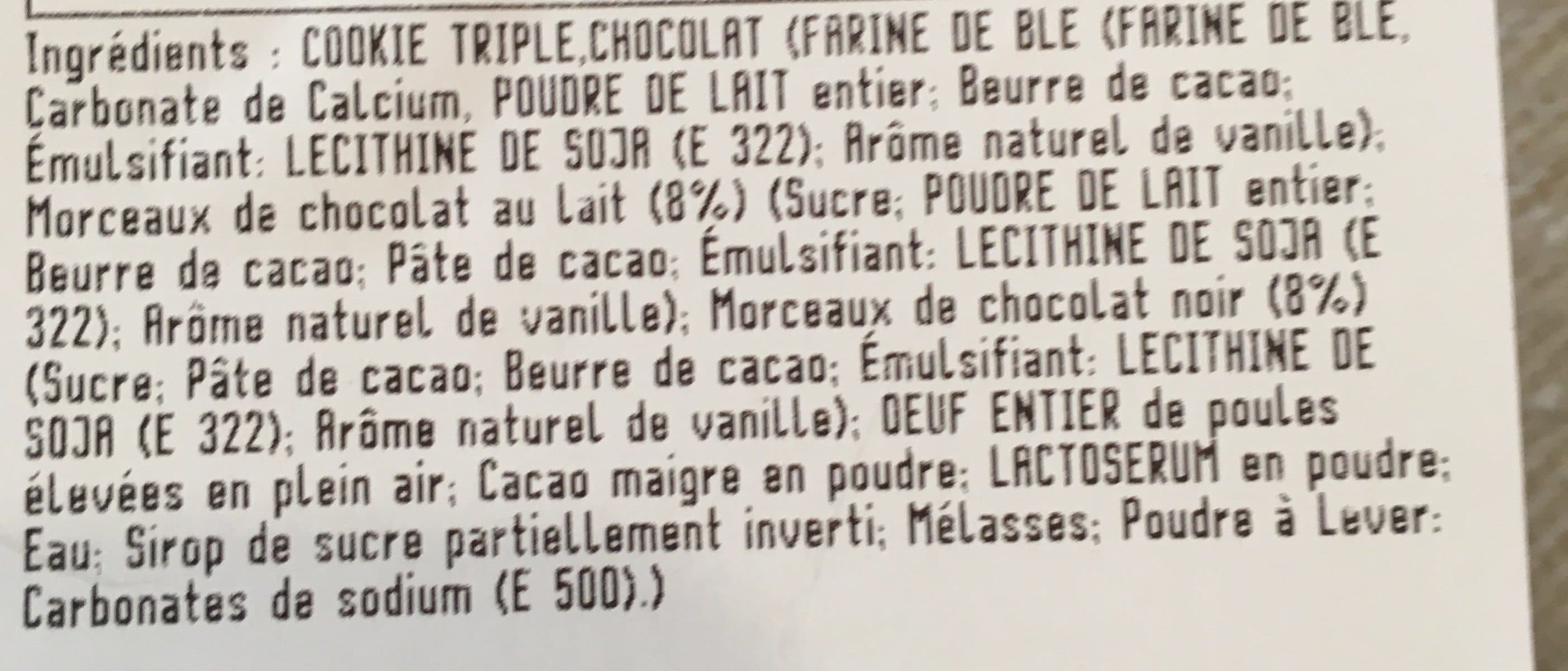 Open Food Facts Cookie triple chocolat packshot